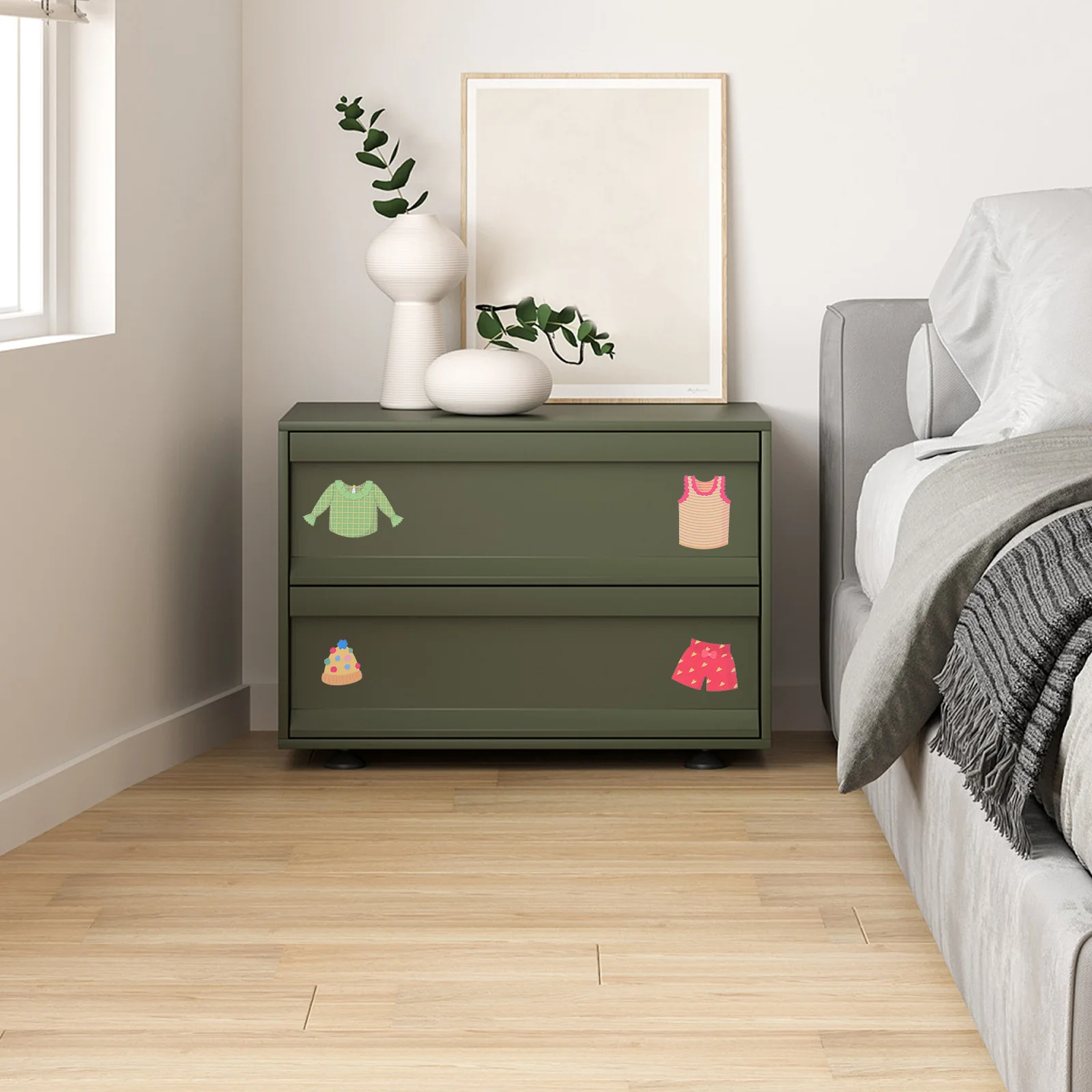 

1Set Clothing Sort Decals for Wardrobe Clothes Labels Stickers Closet Organization Room Decor Clothing Sort Decals