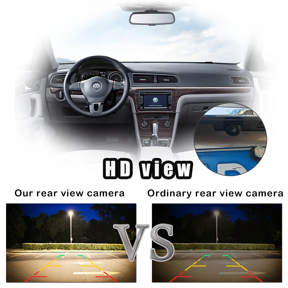 AHD 2K CCD Fisheye Objektiv Auto Hinten Seite vorderansicht Kamera Weitwinkel Rückfahrkamera Nachtsicht Wasserdicht – Detail 9