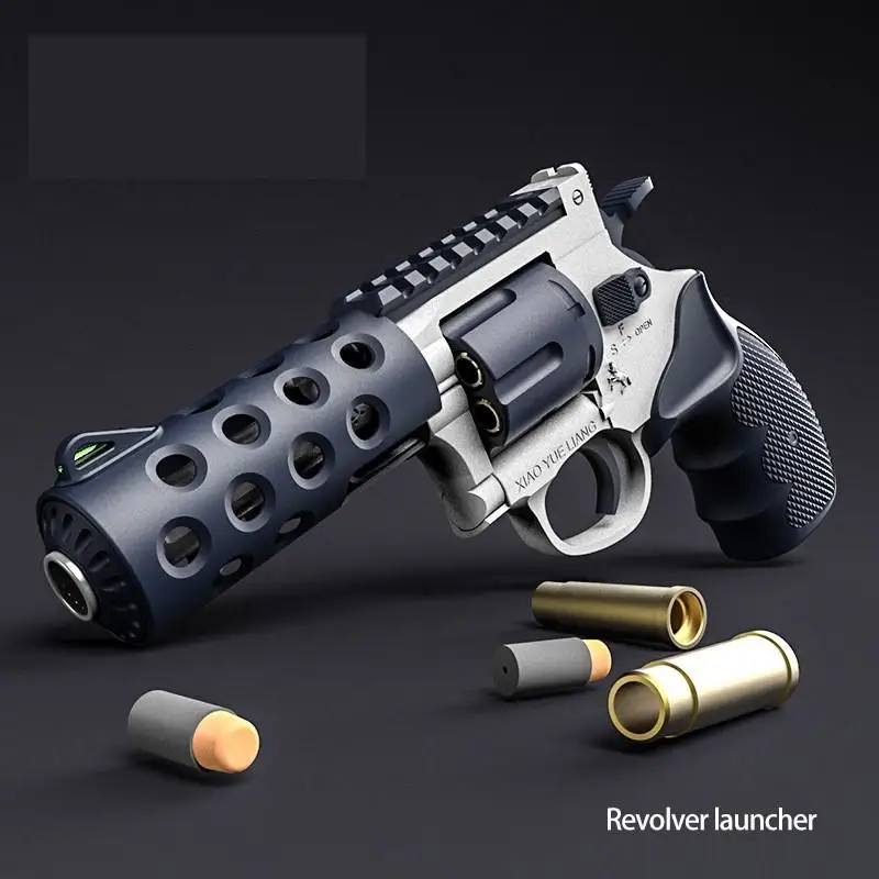 Revolver Guns Toy Pistol Blaster Shell Ejected Manual Toy Gun Handgun Pistola Airsoft Weapons For Adults Boys Collection Display