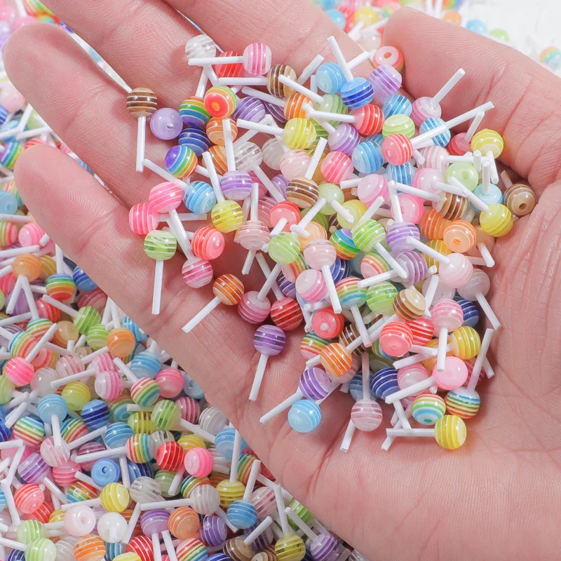 10pcs Resin Simulated Colored Candy Nail Stickers  For Nail Art Decorations Jewelry And Accessories