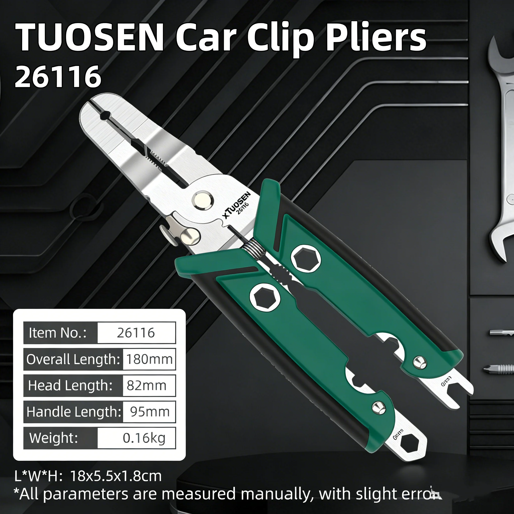 TUOSEN Car Clip Pliers V-Shape Design Multi-Function Plastic Fastener Remover for Auto Body Repair