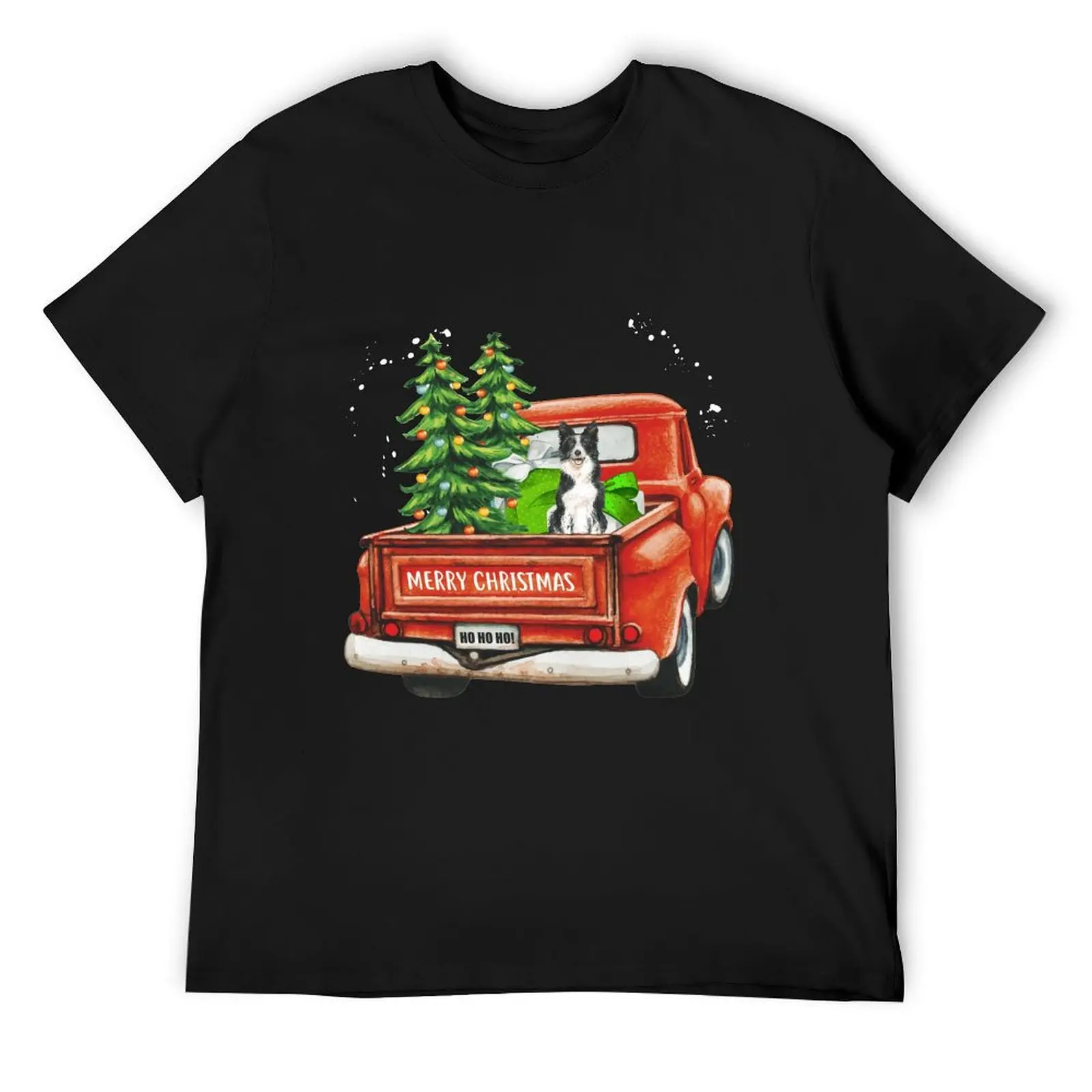 

Border Collie Merry Christmas T-Shirt plus size clothes quick drying anime stuff fruit of the loom mens t shirts