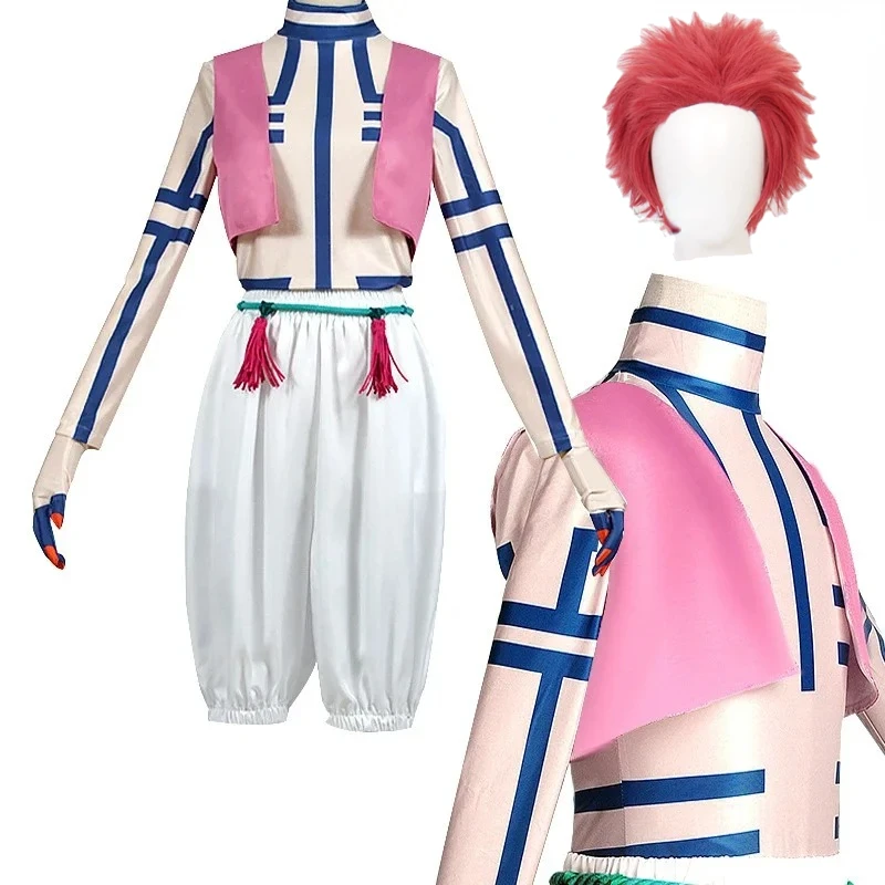 

Anime Chasseur De Demons Kimetsu Akaza Cosplay Costumes Tops Pants Vest Full Set Outfit for Women Men Role Play Halloween Suit