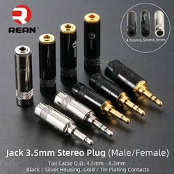 Neutrik's REAN Gold-plated Jack 3.5mm 3Pole Female Plug 1/8″ Headphone Notebook Microphone Audio Interface Extension Cable Plug
