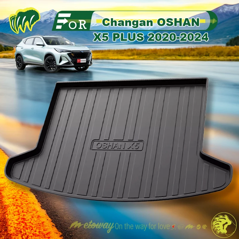 

For Changan OSHAN PLUS X5 2020-2024 Custom Fit Car Trunk Mat All Season Black Cargo Mat 3D Shaped Laser Measured Trunk Liners