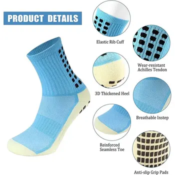 Professional Anti Slipmen's And Women's Thickened Training Socks With Silicone Friction Towel Soles For Football