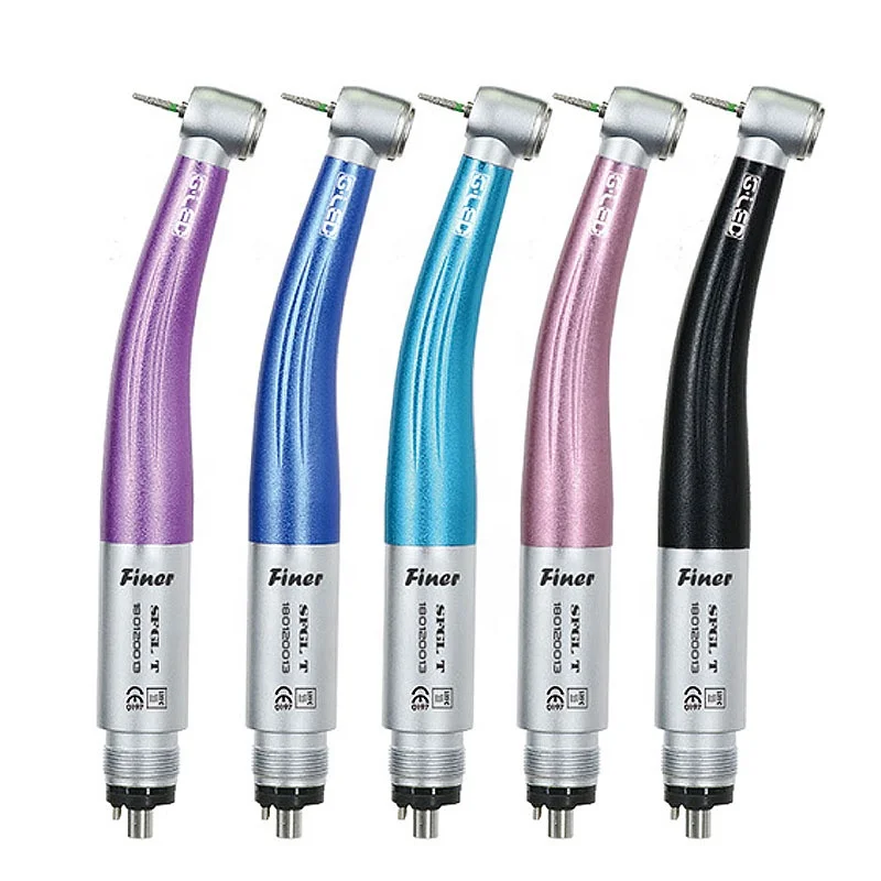 

FINER colorful den tal handpiece set generator LED shadowless high speed handpiece den tal handpiece