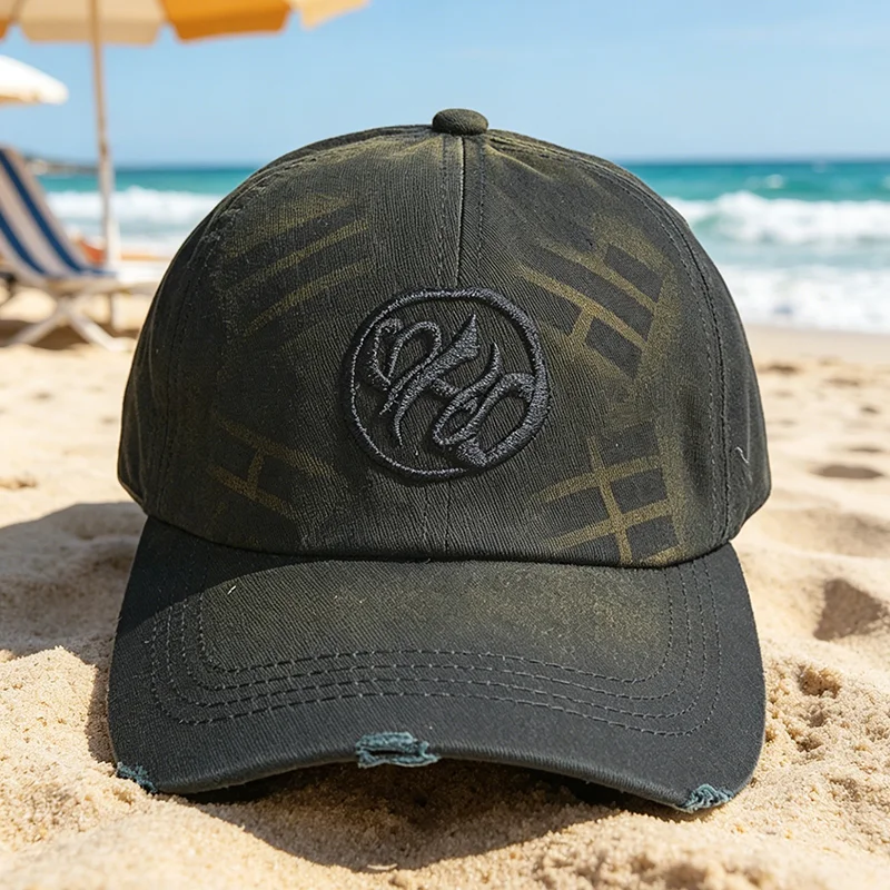 Embroidered Vintage Washed Baseball Cap Mens Womens Retro Distressed Cotton Dad Hat Streetwear Adjustable Snapback
