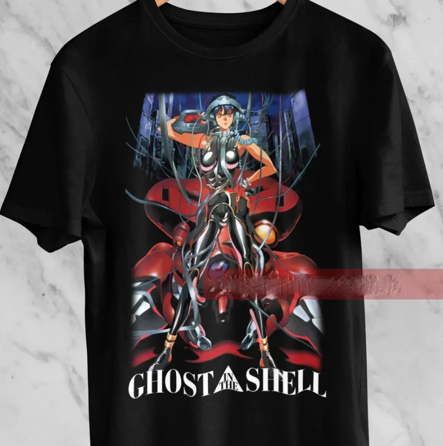 Ghost In The Shell Major Kusanagi Anime T-Shirt, Retro Manga Waifu Shirt Unisex High Quality 100%Cotton Short Sleeve