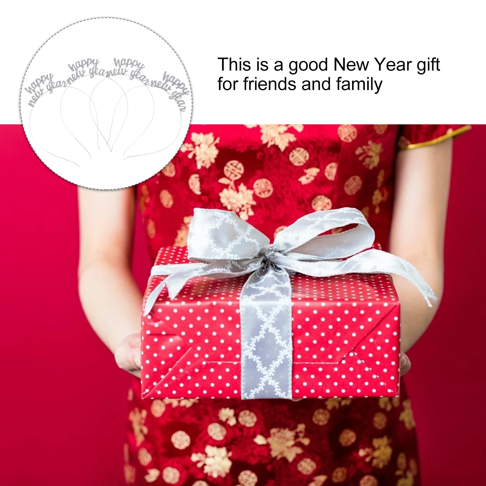 

4 шт., новогодняя повязка на голову с блестящими буквами, обруч для волос, головной убор из сплава, аксессуары для праздничной вечеринки, костюмы, подарки для фотосессии