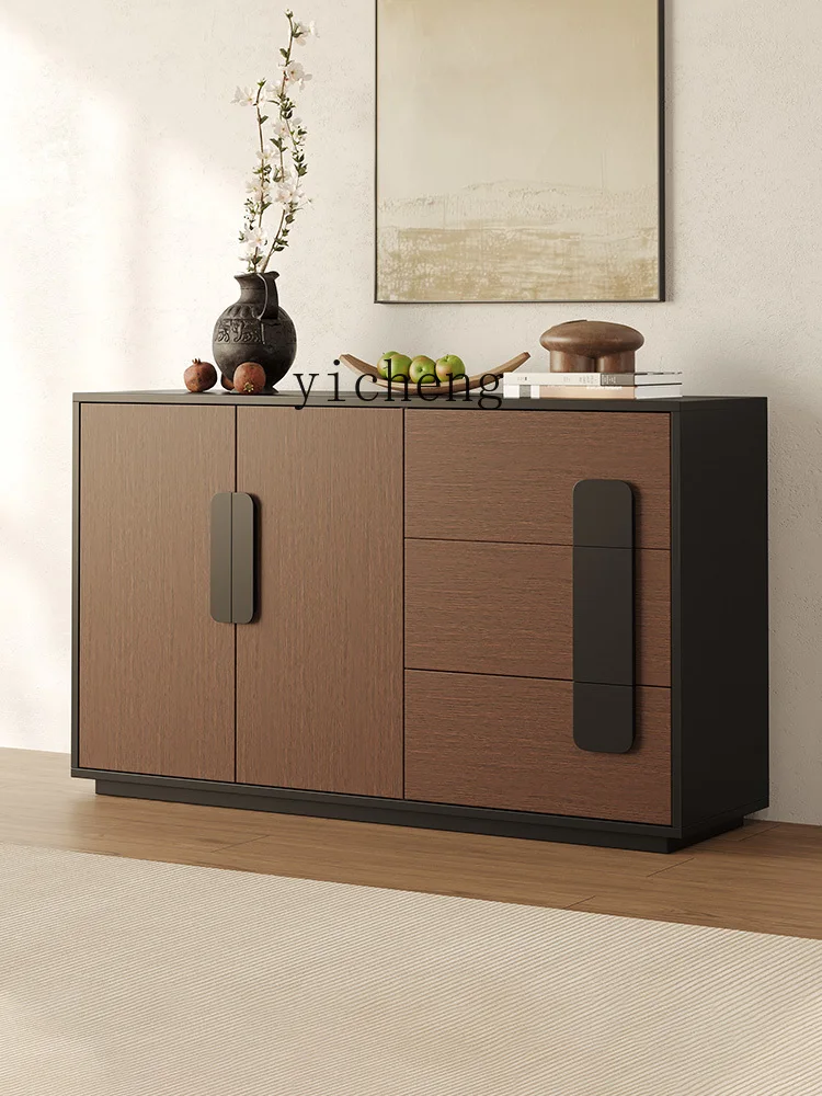 YFY  antique dining side cabinet solid wood wall storage locker kitchen small side cabinet living room tea