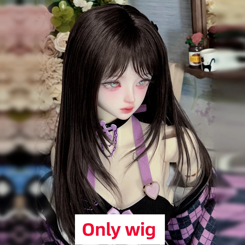 Awen Bjd Perücke Mohair 1/4, 1/6 BJD Pony gerade kurze hochschichtige lange Haare für 30–40 cm BJD DD SD Puppenhaare in mehreren Farben – Detail 5