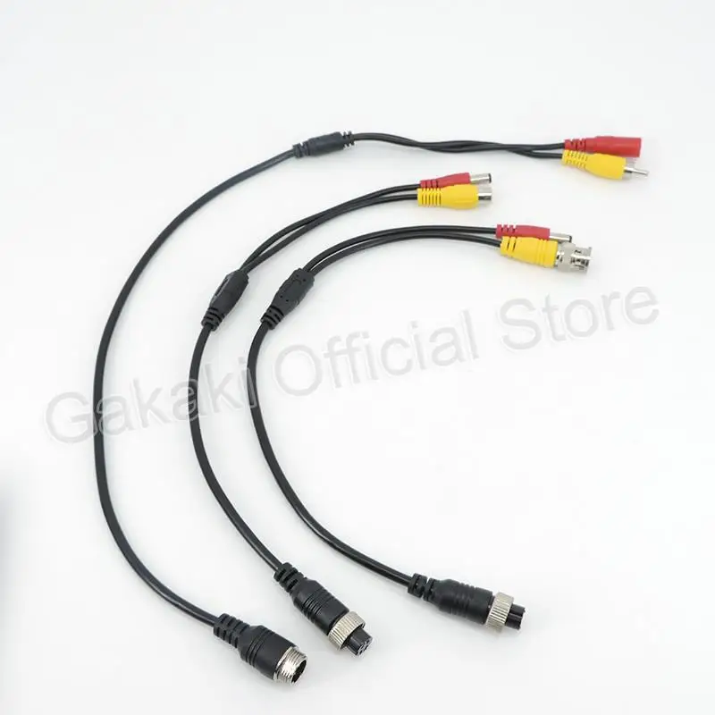 Aviation Head M12 4Pin male female to BNC DC RCA MALE FEMALE Extension Connector Cable Adapter for CCTV Camera Security