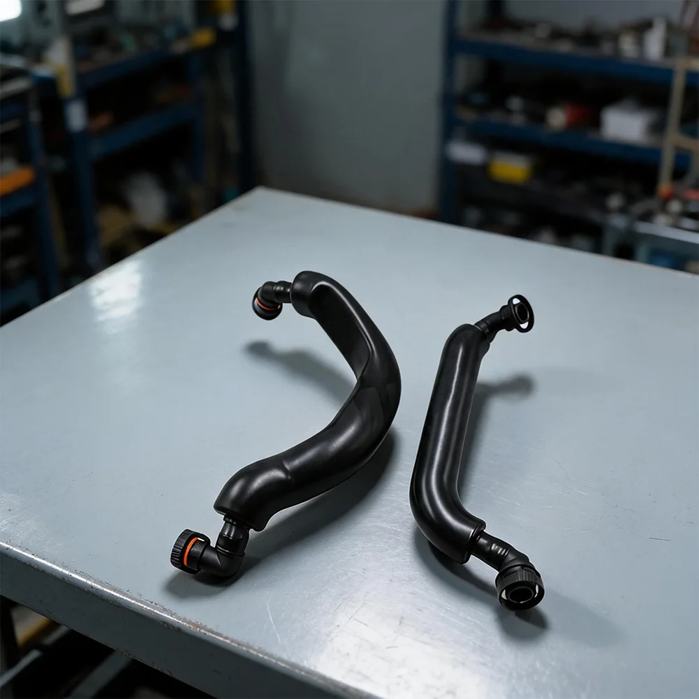 2PCS Crankcase Breather Hose for BMW For X5 4.4i 4.8is For 545i 745Li 2002-2006 Replacement OEM 11617547185 11617547186
