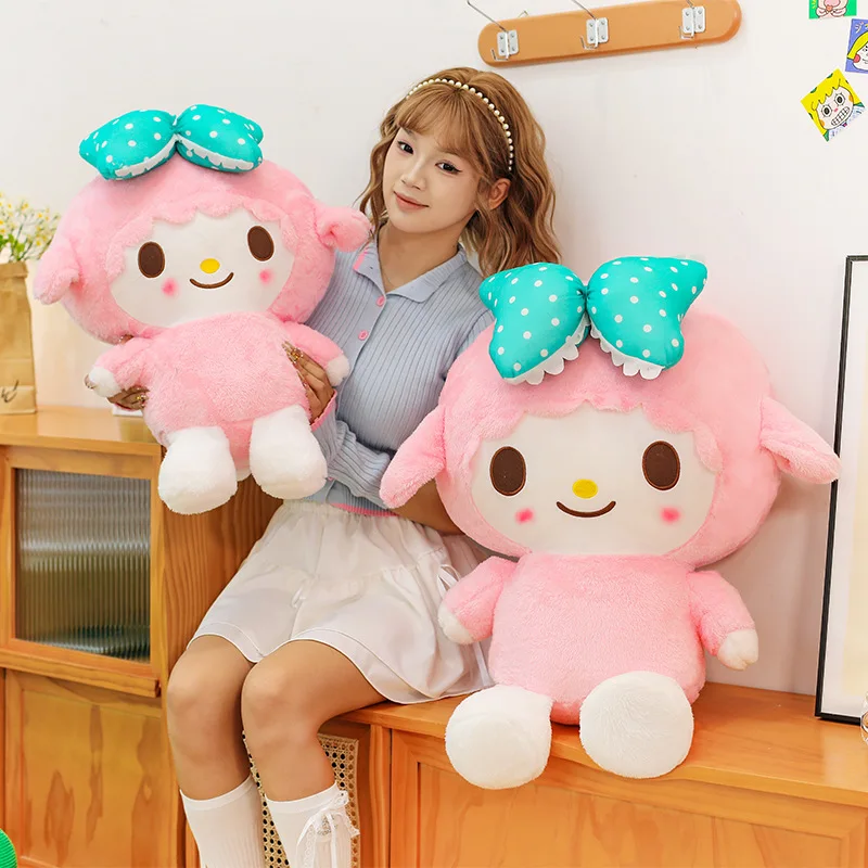 Cute My Melody Pink Lamb Plush Toy Stuffed Animal Doll for Kids Birthday Christmas Gift for Girls Cuddly Soft Playtime Companion
