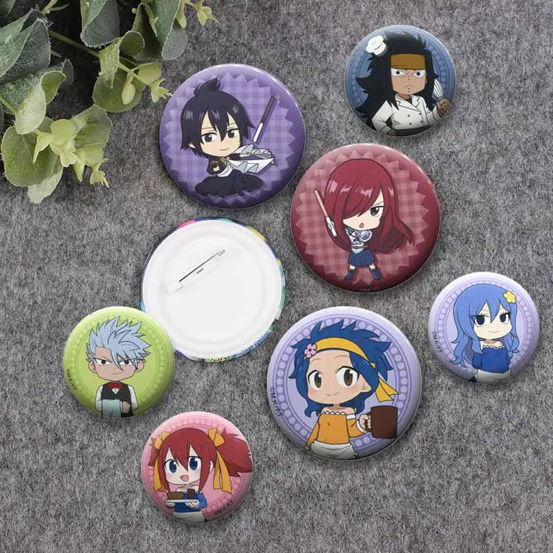 Anime Fairy T-Tail Enamel Pins Cartoon Role Playing Badges Natsu Erza Lucy Gray Coin Brooch Bag Shirt Jewelry Accessories Gifts