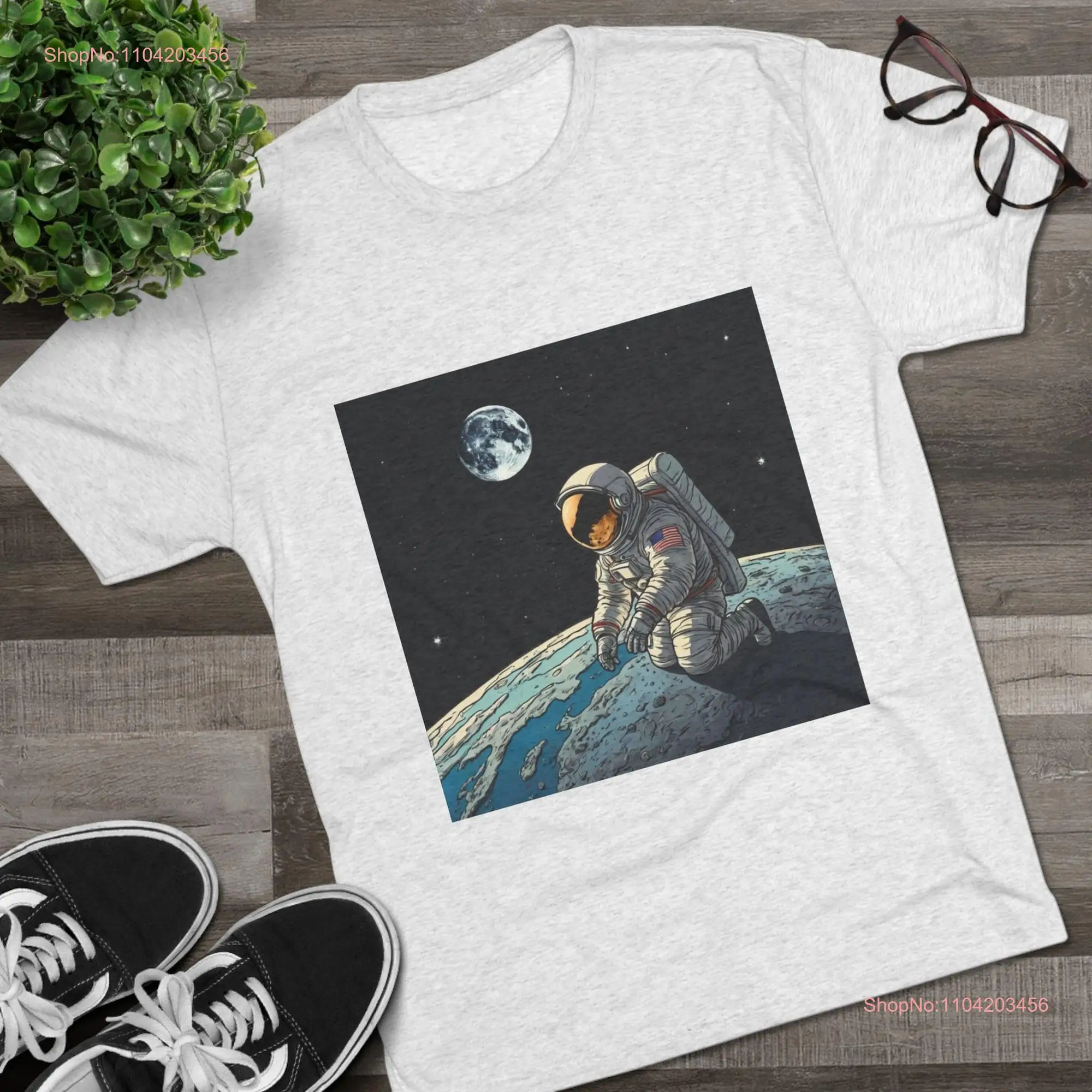 Tri BlendT T Shirt Astronaut Space Birthday Comfortable long or short sleeves