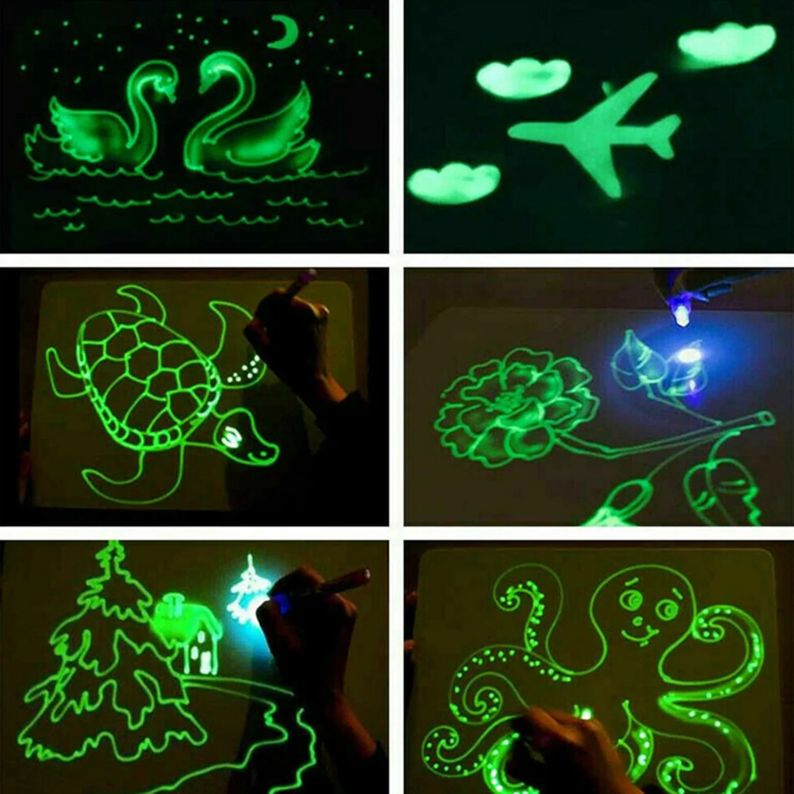 Glowing Magic Writing Board Funny Early Education Drawing Toy Gift for Children's Day Thanksgiving