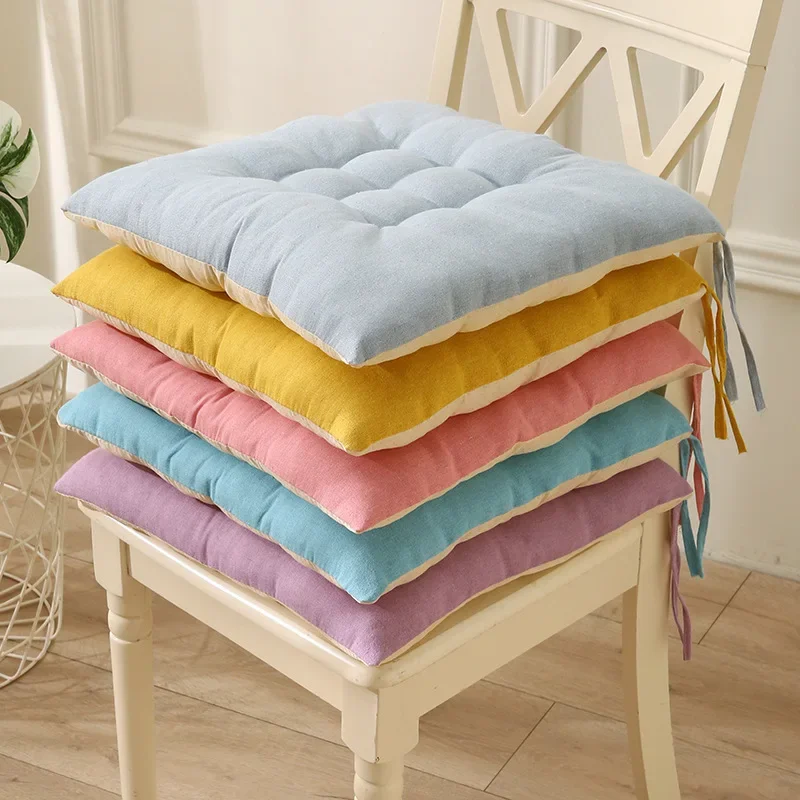 Seat Cushion,Outdoor Garden Patio Home Kitchen Office Sofa Chair Seat Soft Cushion Pad 30/40/45/50c'm Thick Cotton Linen Cushion