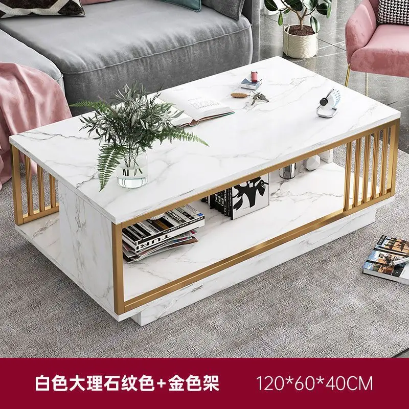 Simple, Stylish And High-quality Modern Minimalist Unique Design Apartment Furniture Coffee Table Two Floors Space-saving Wood A