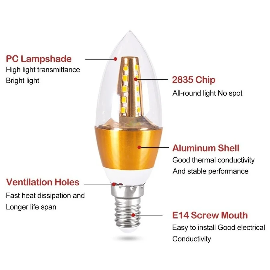 LED E27 E14 Retro Edison LED 220V Filament Bulb 110V Lamp Light Bulb  Glass Bulb Vintage Chandeliers Candle Light