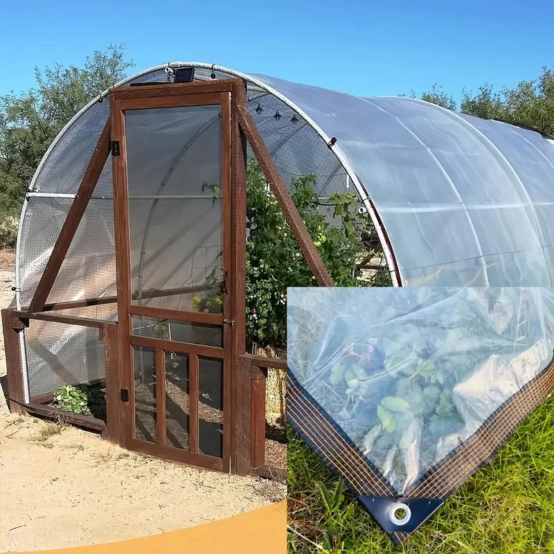 Transparent Waterproof Cloth Thickened Oilcloth Garden Rainproof Plastic Cloth Plant Cold-proof Heat Insulation Tarpaulin