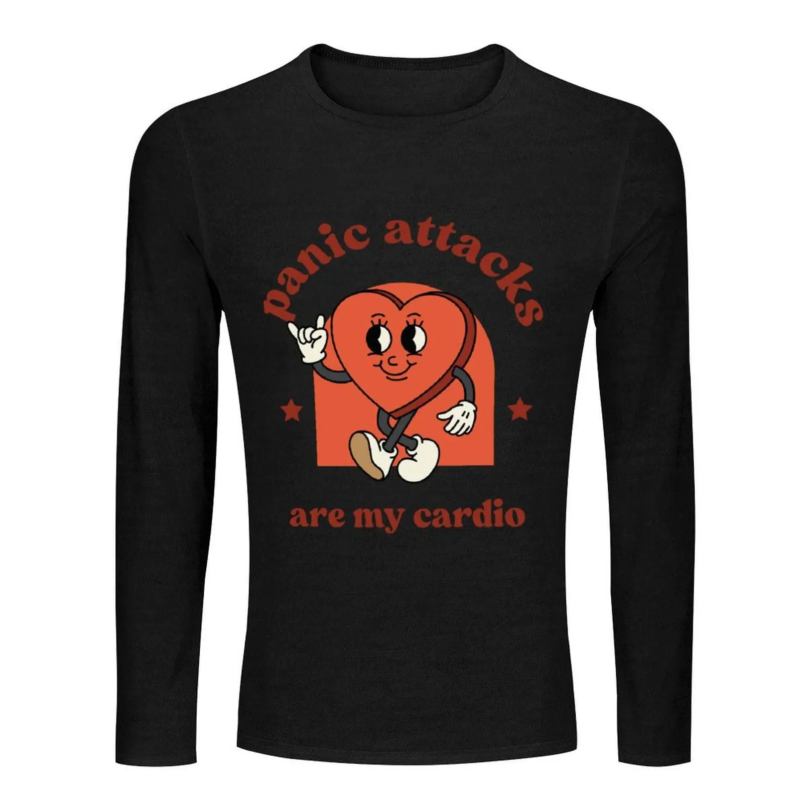 Panic attacks are my cardio. Funny, cute Long T-Shirt quick drying t-shirt Men's t-shirt