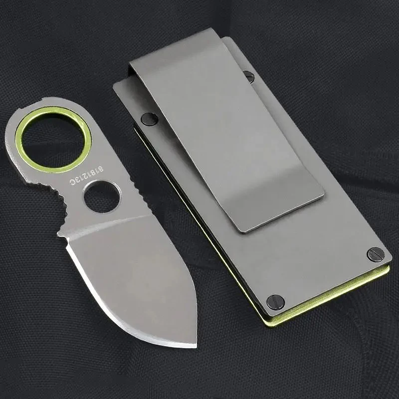 Outdoor mini knife, EDC multi-function straight knife, suction card key chain knife, portable portable knife, Box Knife