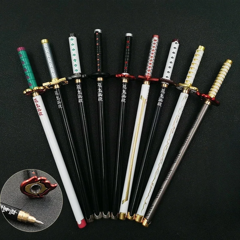 20 cm Unterschriftenstift Mitsuri Shinobu Tanjiro Legierung Echte Größe Kugelschreiber Anime Charakter Zubehör Bürobedarf Geschenke – Detail 1