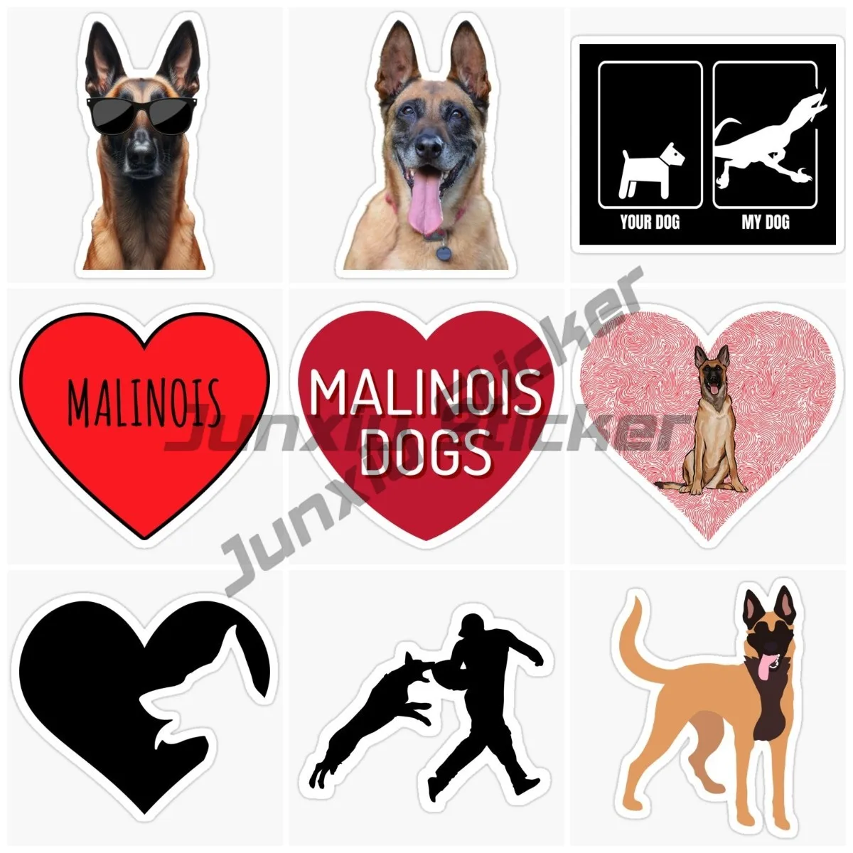 

Love Malinois Dog Car Decal Car Sticker Waterproof Graphics Windows Trunk Decoration Vinyl Autohesion Waterproof Decal