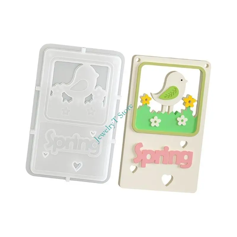 Versatile Silicone Mold for Creating Bird Flower Easter Hanging Ornaments