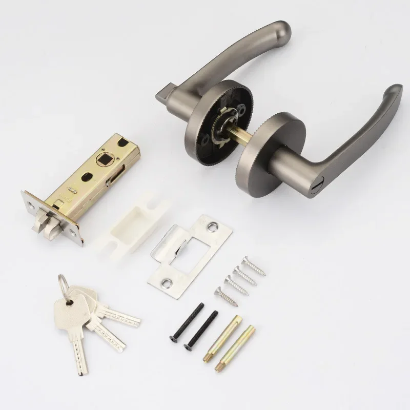 Zinc Alloy Silent  Lock, Bathroom, Bedroom, Room Door, Light Luxury Wooden Door, Heavy Handle