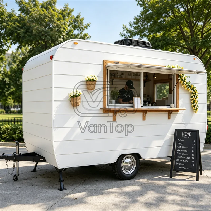 Mobile Restaurant Food Trailer Towable Kitchen Trailer Concession Food Service Trailer for Commercial Use