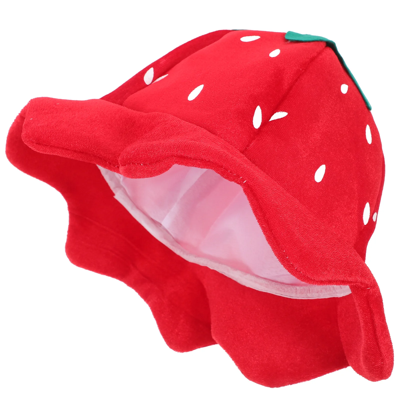 

Decorative Hat Carnival Headgear Funny Strawberry Photo Prop Golden Velvet Cover Comfortable Cosplay Halloween Costumes