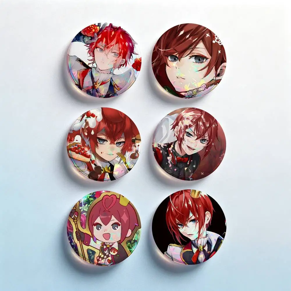 R-Riddle Game R-Rosehearts 2 Pieces Badge Set Icons Badges Creative Meme Figure Round Tinplate Brooch Bag Clothes Accessories