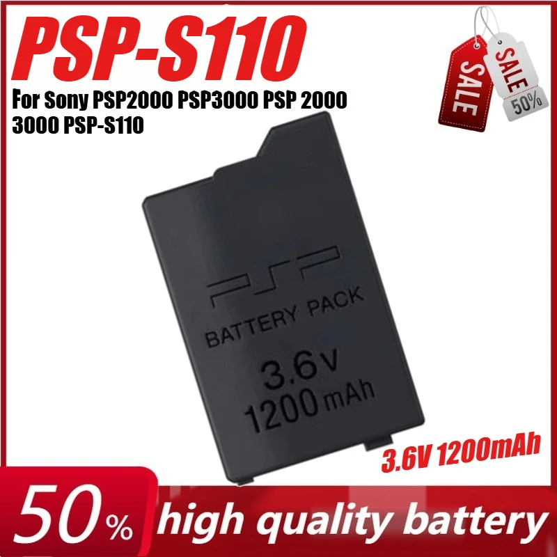 3.6V 1200mAh Lithium Rechargeable for Sony PSP2000 PSP3000 PSP 2000 3000 PSP-S110 PlayStation Portable Gamepad