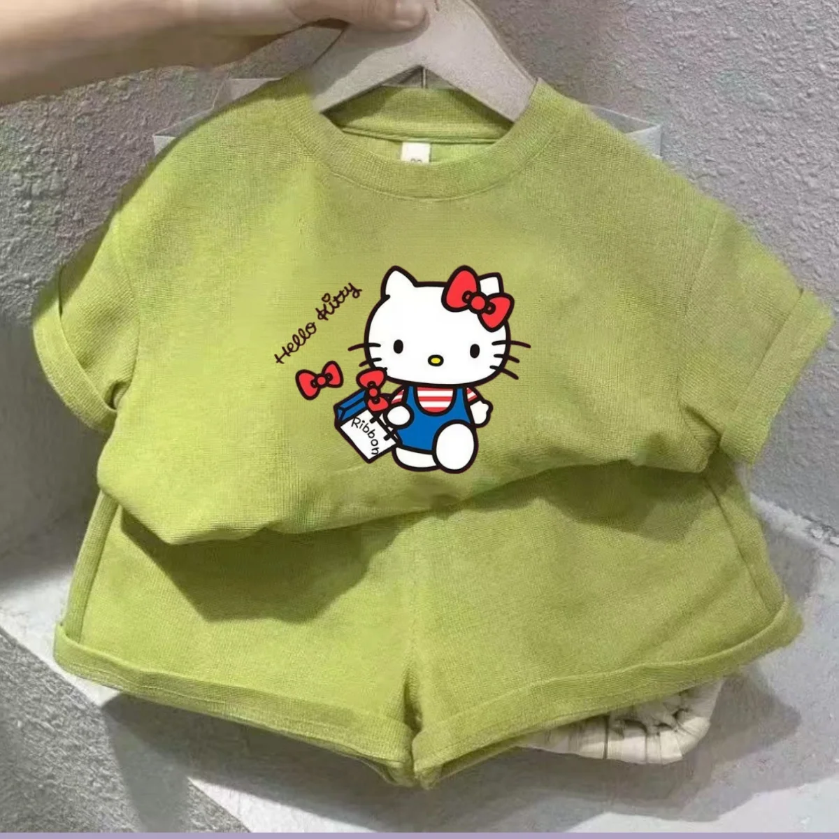 Summer Baby Clothes Set Kid Girls Cartoon Printed Short Sleeve T-Shirts Top And Shorts Bottom 2 Pieces Suit Children Tracksuits