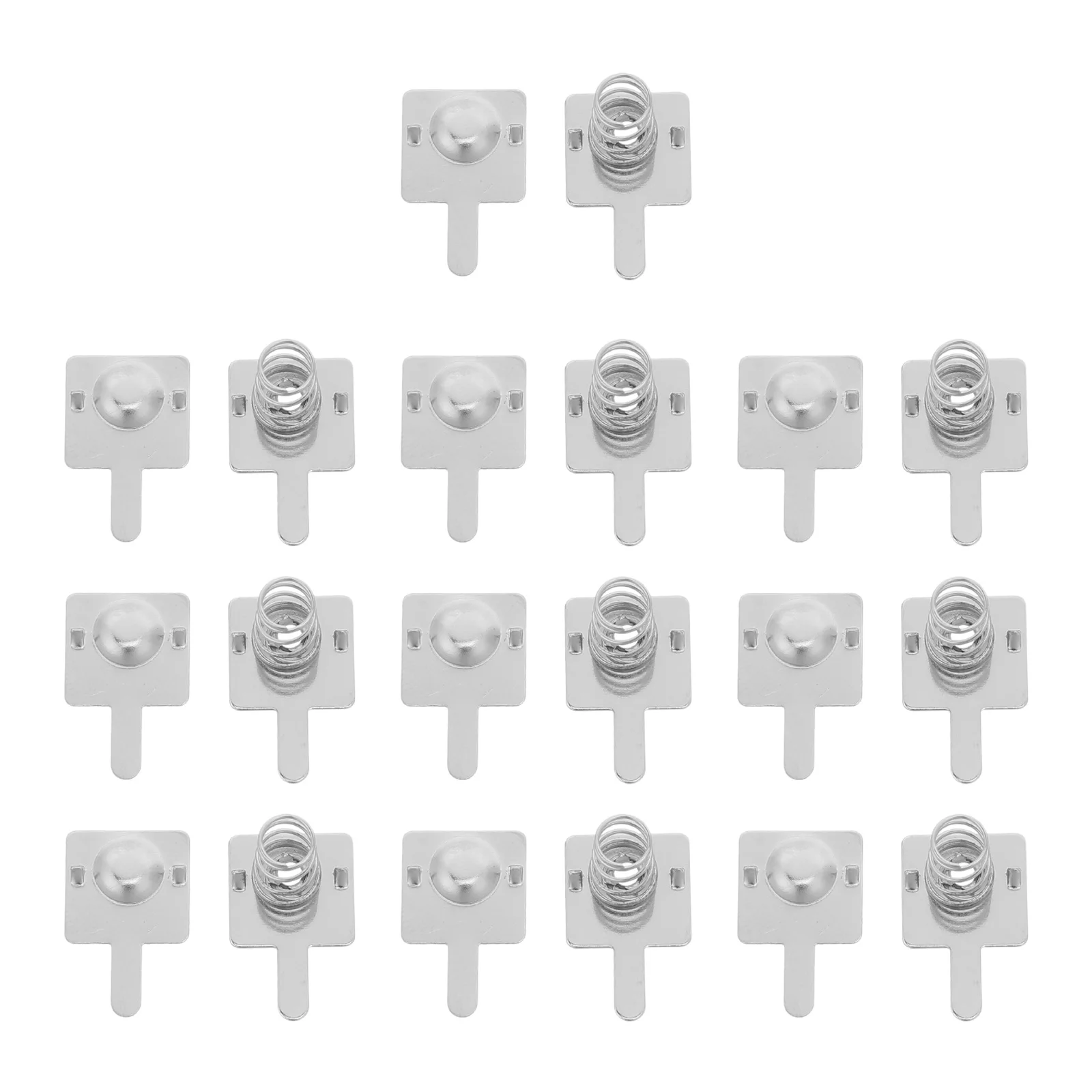 20Pcs Spring Contacts Nickel Plated High Elasticity Terminal Springs for Aa Cell Remote Controls Flashlight