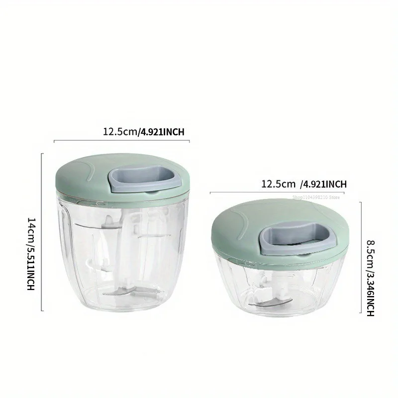 

500/900ML Manual Meat Mincer Garlic Chopper Rotate Garlic Press Crusher Vegetable Onion Cutter Kitchen Cooking Accessories