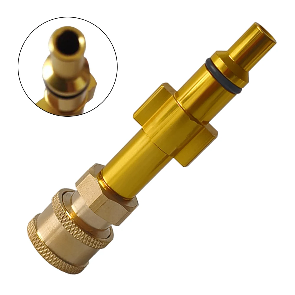 

Быстрый разъем для мойки высокого давления, 1/4-дюймовый желтый латунный детали для автомойки, адаптер для мойки высокого давления для пены для снега