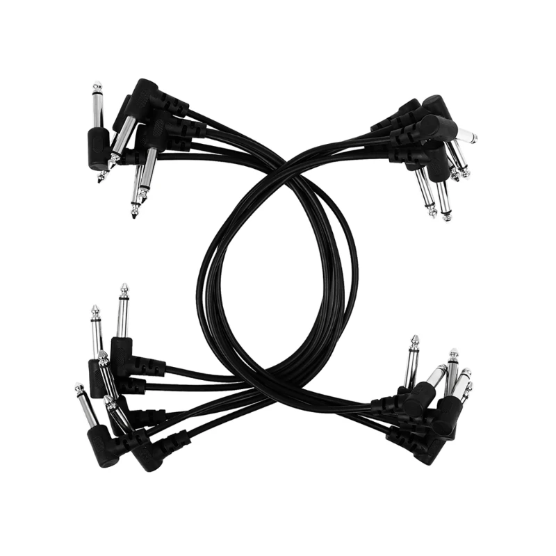 10Pcs Guitar Patches Cable Instruments Patches Durability Cord Connectors For Guitar Effects Pedals And Audios Equipment