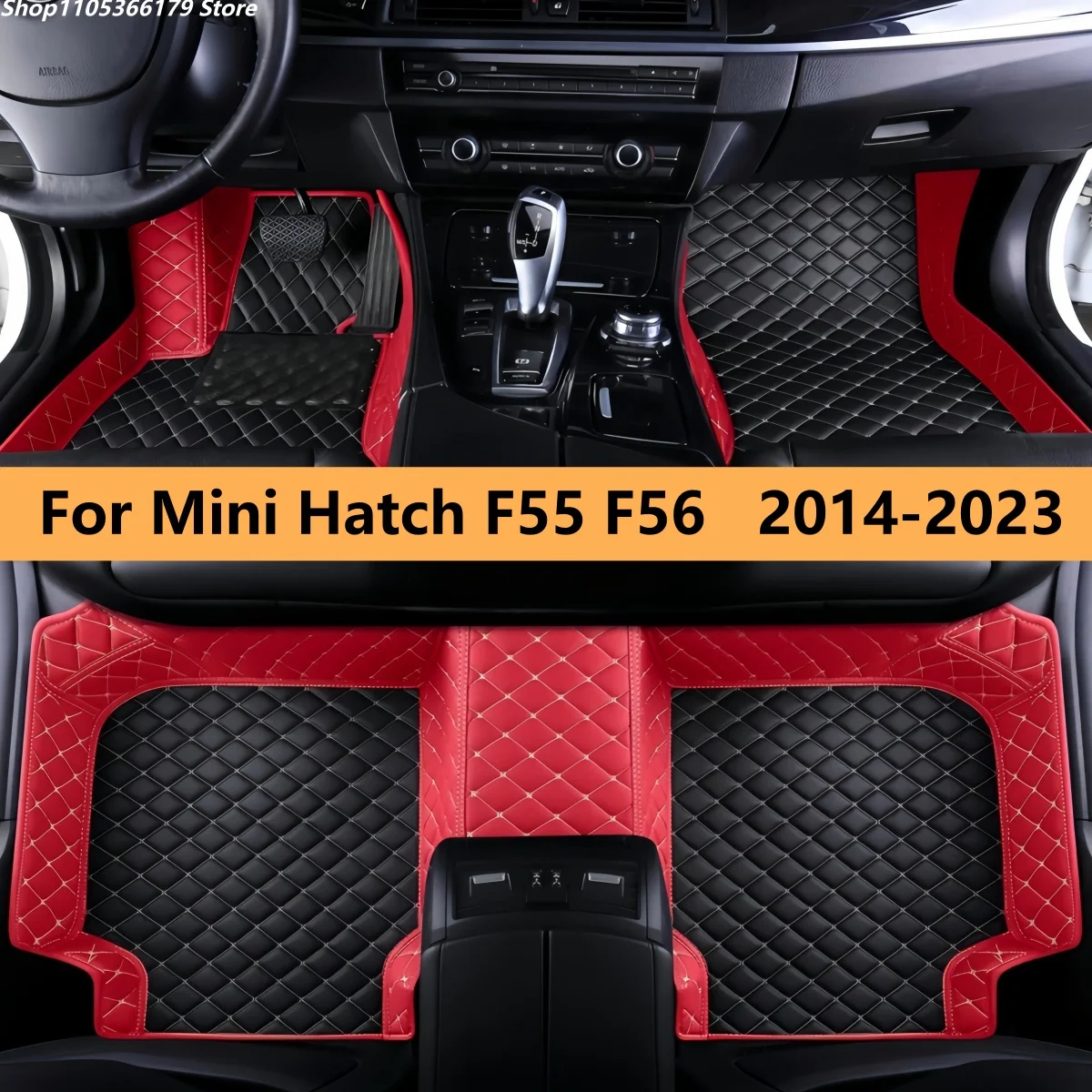 Custom Car floor Mat Fit For Mini Hatch F55 2014 2015 2016 2017 2018 2019 2020 2021 2022 2023 Auto Full Set Carpet Pads
