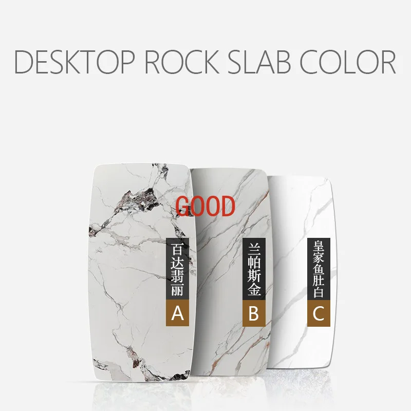 Modern Simple Round Dining Table High-Grade Luxury Light Rock Slab Dining Table Dining Table [With Turntable] 1.5 M