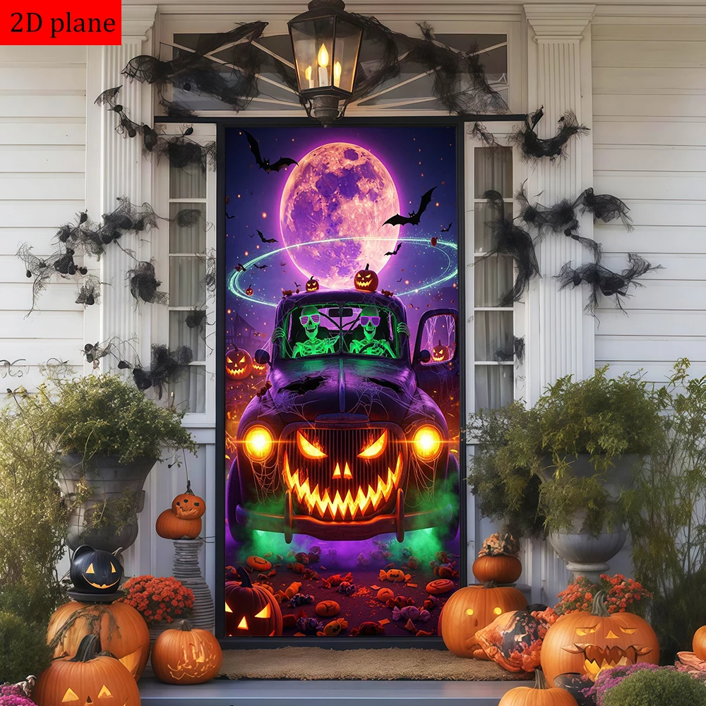 decoracao-de-halloween-esqueletos-caminhao-aboboras-lanternas-lua-cheia-morcegos-decoracao-para-porta-com-faixa-elastica-de-alta-elasticidade