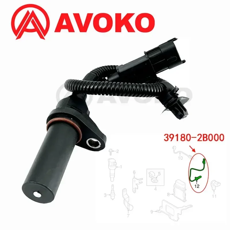 Crankshaft Position Sensor For Hyundai Tucson Veloster Elantra KIA Soul RIO Cerato 1.4L 1.6L 1.8L 391802B000 39180-2B000