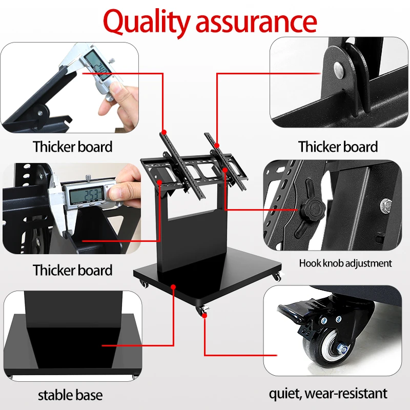 “SC5300”compatível com 40-90 polegadas, suporte de TV portátil com carrinho giratório e capacidade de carga máxima de 65KG