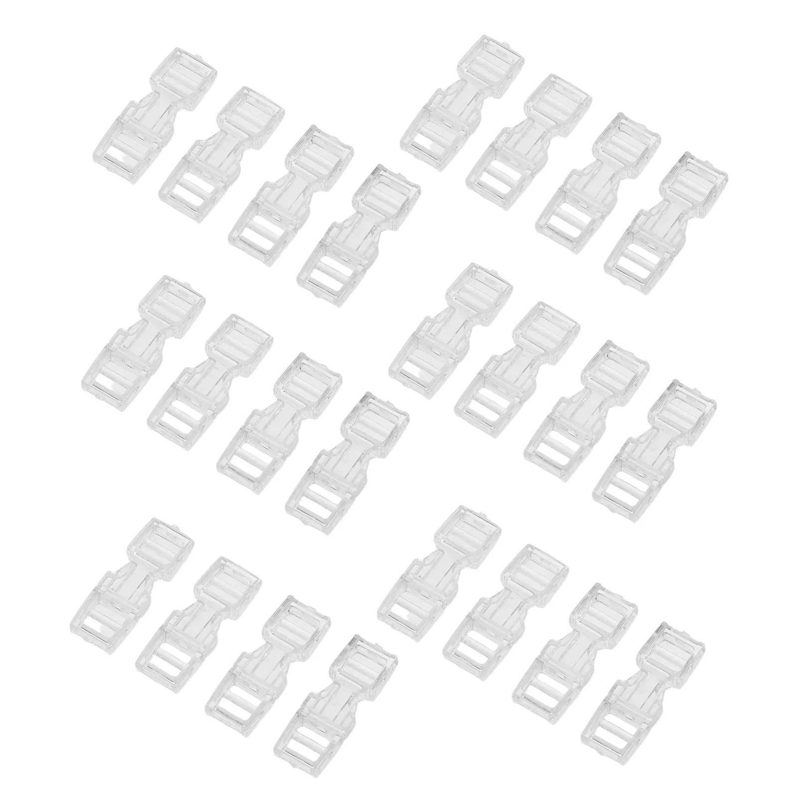 50 Pcs Invisible Nail Art Buckle Manicure Connectors for Long Easy Attachment Clips Extensions Fake Buckles
