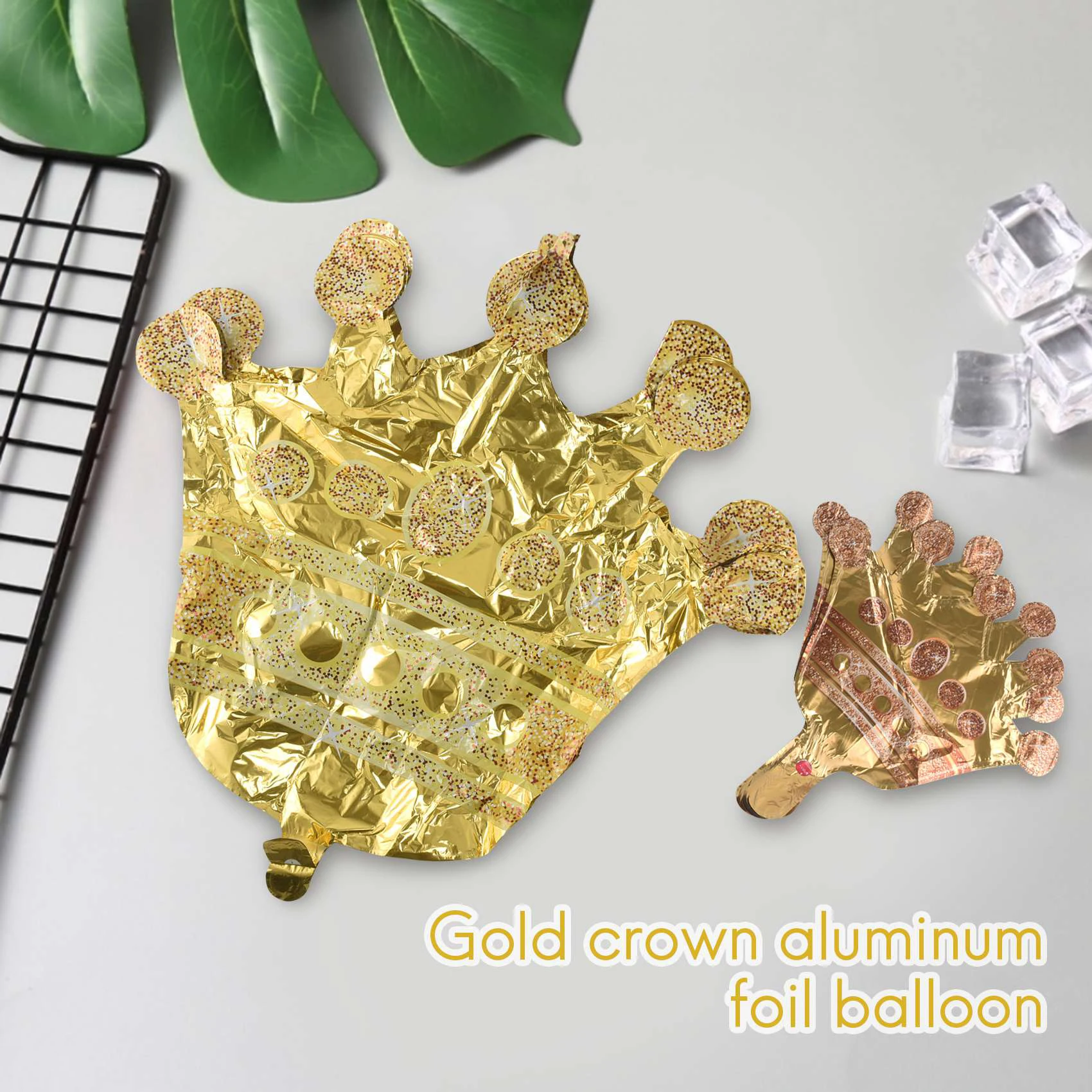Ballons en forme de couronne, en feuille d'or, pour anniversaire, mariage, fête préChristophe, décorations, 4 go, 10 mini taille, 14 pièces
