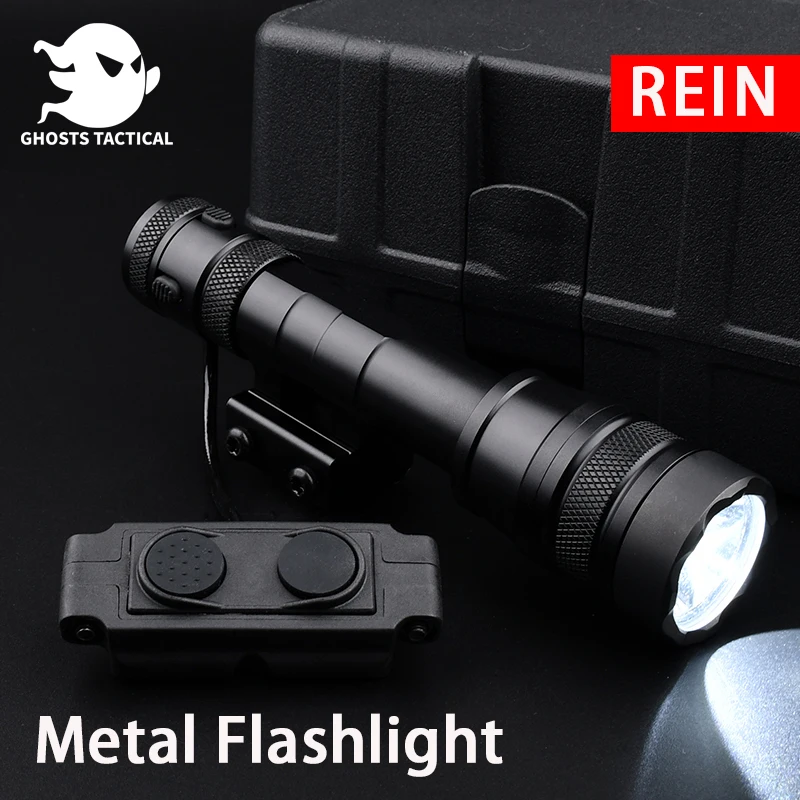 AR15 Micro REIN 1.0 Metal Flashlight Tactical WhiteHigh Power 1300 Lumens Clou Defensive Scout Light With Dual Fcuntion Switch