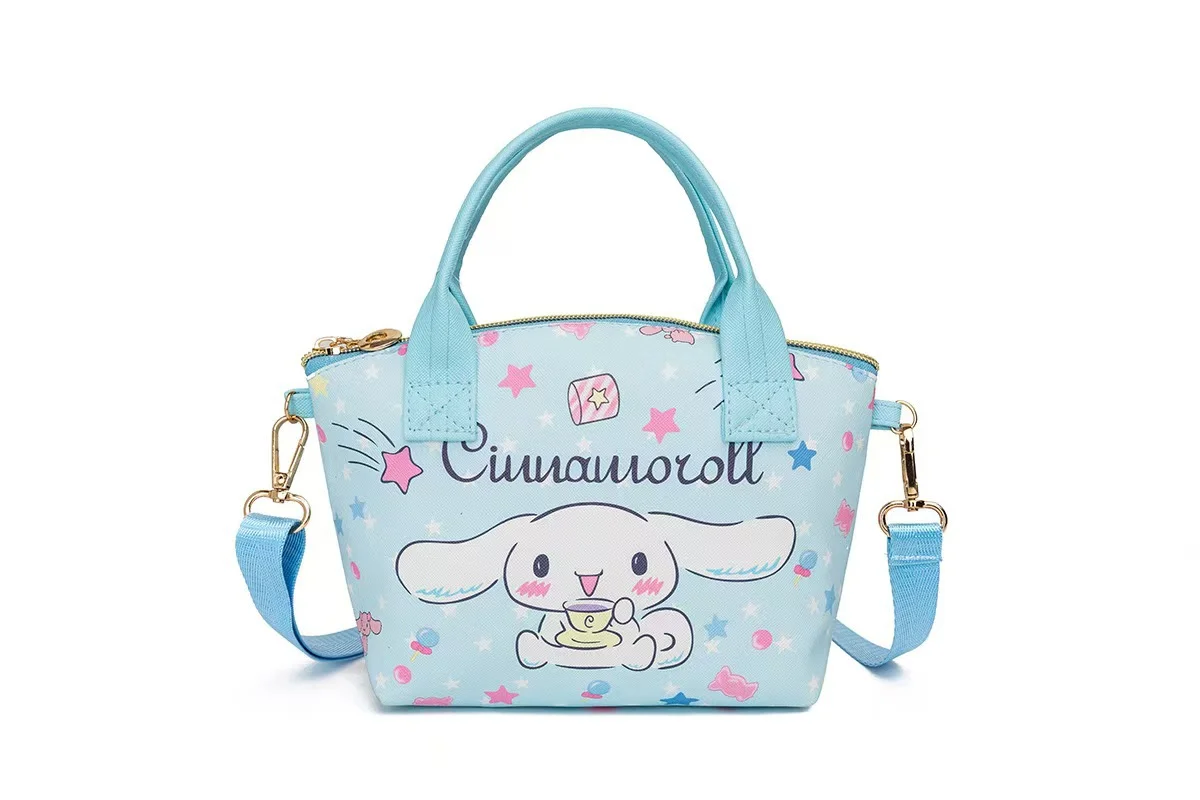 Sweet printed handbag and crossbody bag, commuter small bag, waterproof and durable canvas bag, cute everyday storage bag, can b image 3
